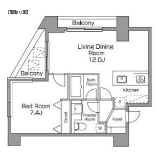 レジディア恵比寿南307号室の図面