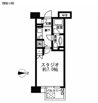 レジディア新宿イーストⅡ302号室の図面