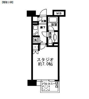 レジディア新宿イーストⅡ404号室の図面