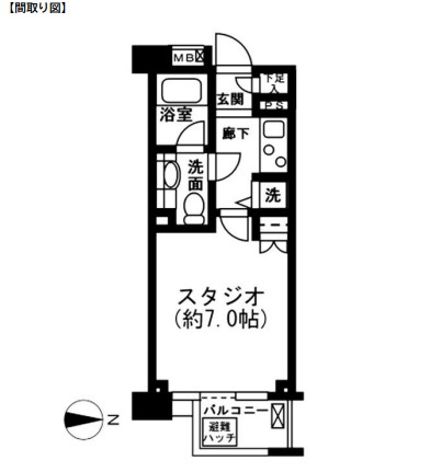 レジディア新宿イーストⅡ506号室の図面