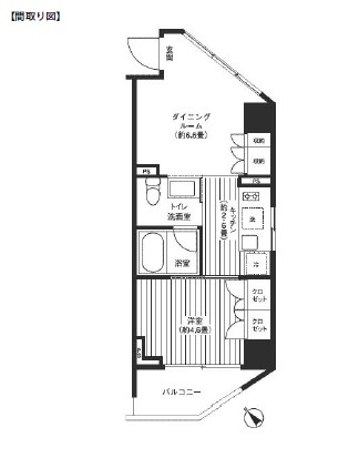 レジディア渋谷1104号室の図面