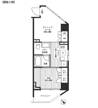 レジディア渋谷804号室の図面