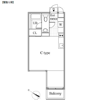 レジディア目黒Ⅱ306号室の図面