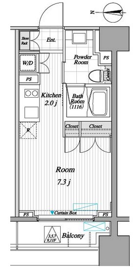 レジディア錦糸町Ⅱ1202号室の図面