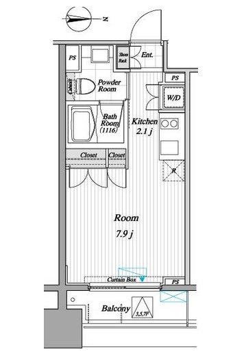 レジディア錦糸町Ⅱ806号室の図面
