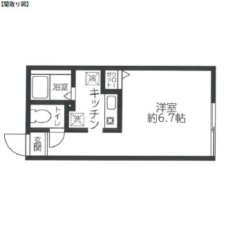 ルクレ西新宿Ⅱ103号室の図面
