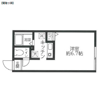 ルクレ西新宿Ⅱ104号室の図面