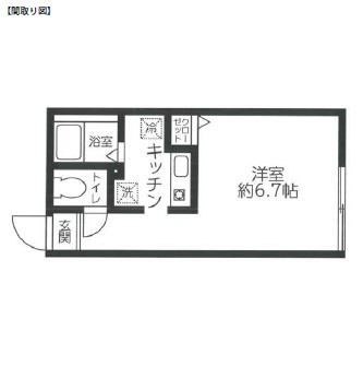 ルクレ西新宿Ⅱ204号室の図面