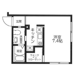 ルクレ西新宿Ⅱ301号室の図面