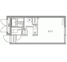 ルクレ西新宿Ⅱ304号室の図面