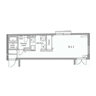 ルクレ西新宿Ⅱ305号室の図面
