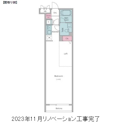 レジディア笹塚114号室の図面