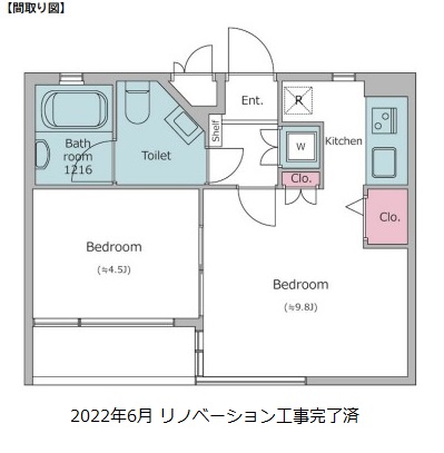 レジディア笹塚219号室の図面