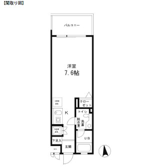 レジディア笹塚317号室の図面