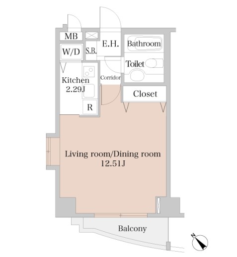 広尾ハイツ1101号室の図面