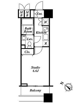 ファーストリアルタワー新宿1112号室の図面