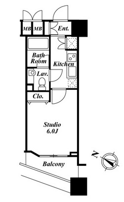 ファーストリアルタワー新宿1116号室の図面