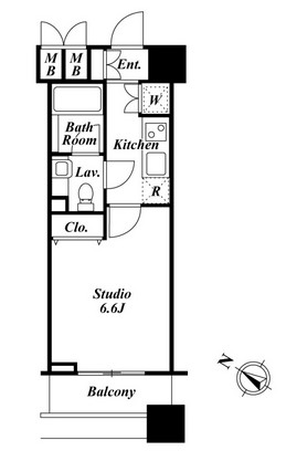 ファーストリアルタワー新宿1214号室の図面