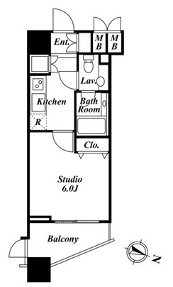 ファーストリアルタワー新宿1402号室の図面
