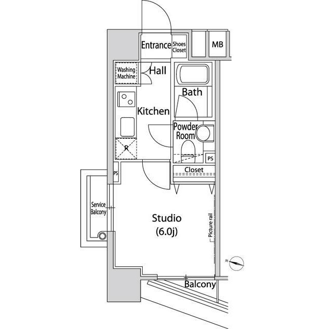 ファーストリアルタワー新宿1417号室の図面