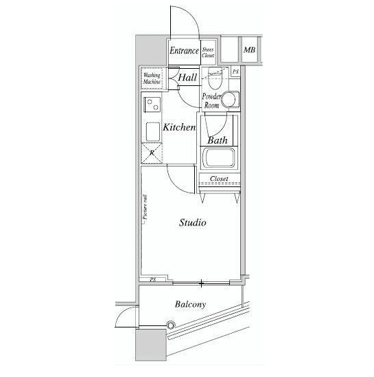 ファーストリアルタワー新宿1502号室の図面