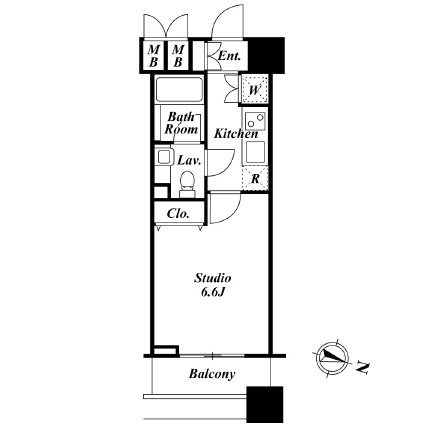 ファーストリアルタワー新宿1504号室の図面