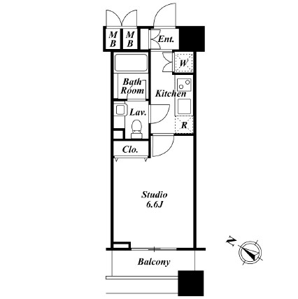 ファーストリアルタワー新宿1510号室の図面
