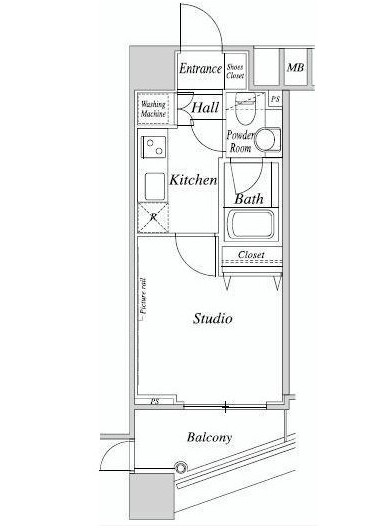 ファーストリアルタワー新宿1602号室の図面