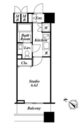 ファーストリアルタワー新宿1712号室の図面