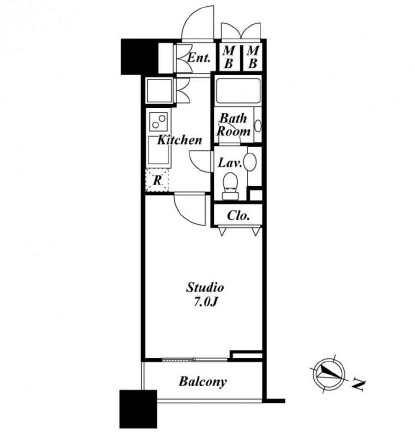 ファーストリアルタワー新宿1803号室の図面