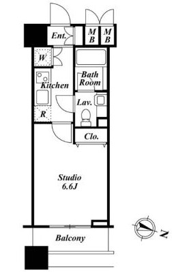 ファーストリアルタワー新宿1805号室の図面