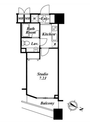 ファーストリアルタワー新宿1806号室の図面