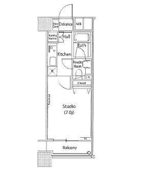 ファーストリアルタワー新宿403号室の図面