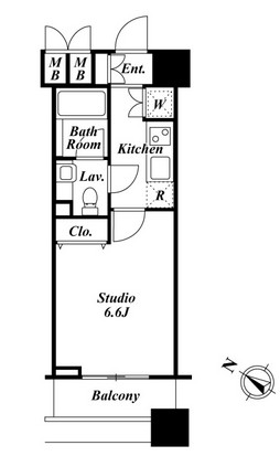 ファーストリアルタワー新宿614号室の図面