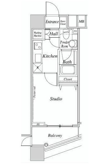 ファーストリアルタワー新宿702号室の図面