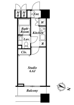ファーストリアルタワー新宿704号室の図面
