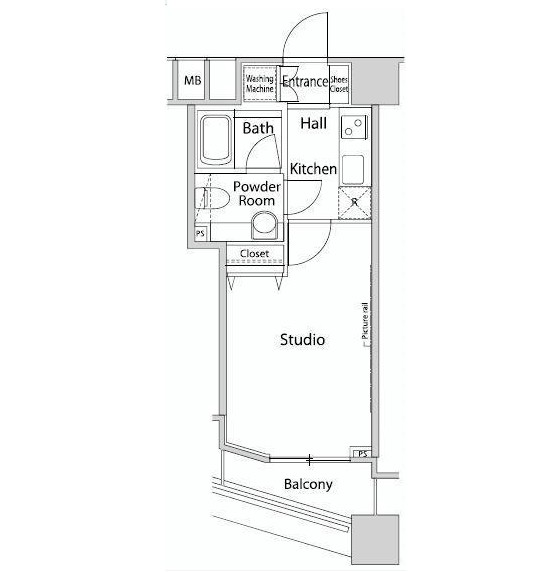 ファーストリアルタワー新宿706号室の図面