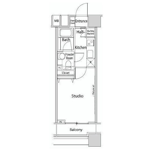 ファーストリアルタワー新宿710号室の図面