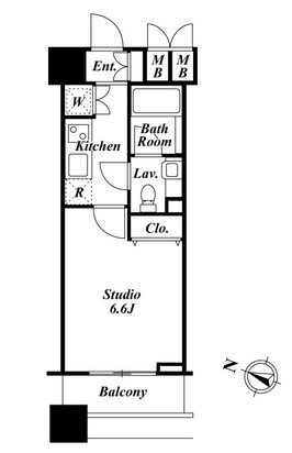 ファーストリアルタワー新宿711号室の図面