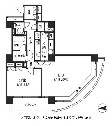 リバーポイントタワー1108号室の図面