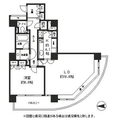リバーポイントタワー1208号室の図面