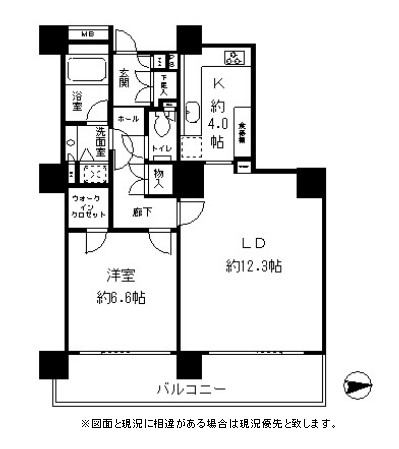 リバーポイントタワー1903号室の図面