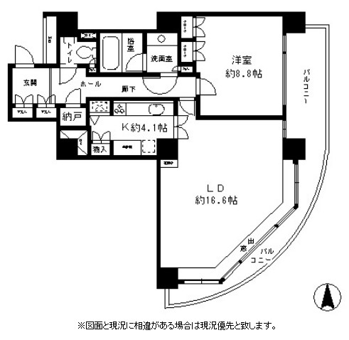 リバーポイントタワー2005号室の図面