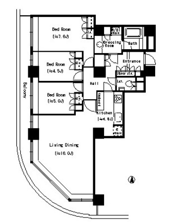 リバーポイントタワー2807号室の図面