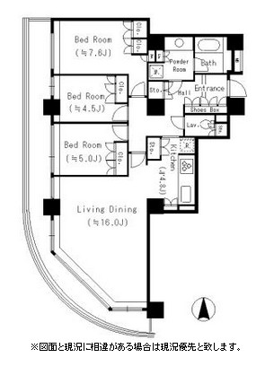 リバーポイントタワー3007号室の図面