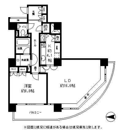 リバーポイントタワー908号室の図面
