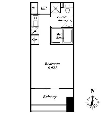 クレジデンス神谷町1204号室の図面