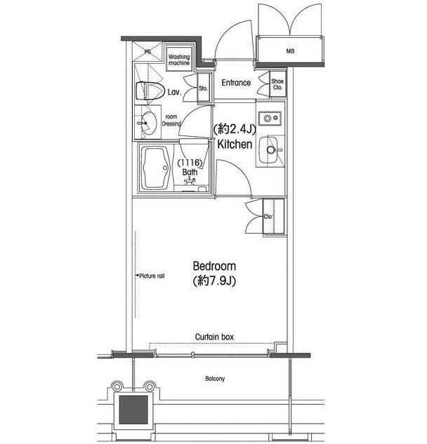 品川グラスレジデンス1303号室の図面