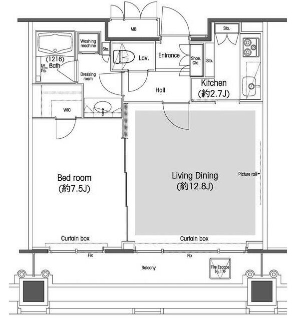 品川グラスレジデンス1602号室の図面