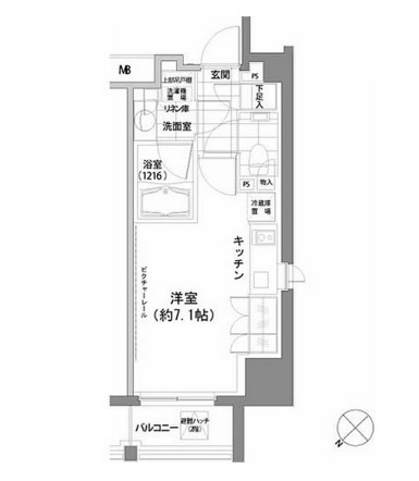 パークハビオ渋谷1007号室の図面